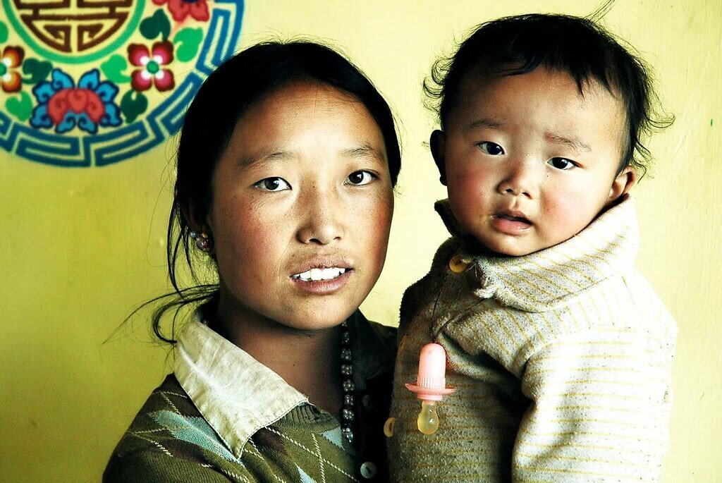 Bezoek boerenfamilie in Tibet