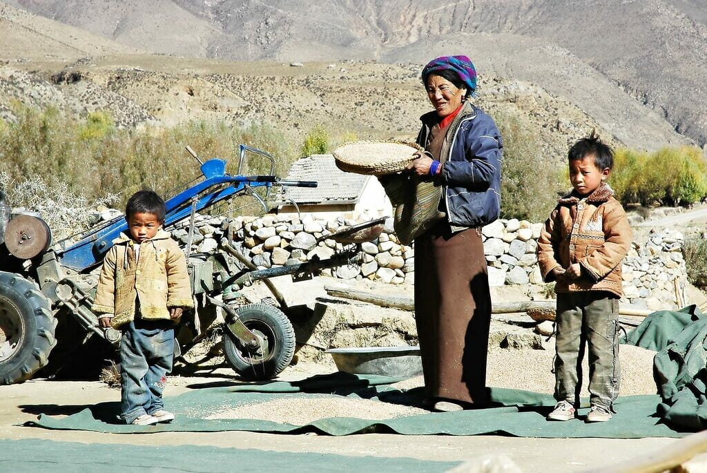 Tibetaans boerengezin