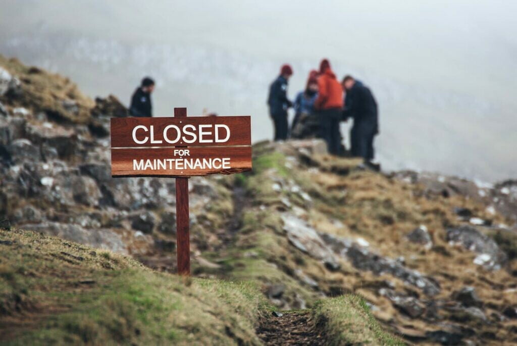 Faeröer gesloten voor onderhoud