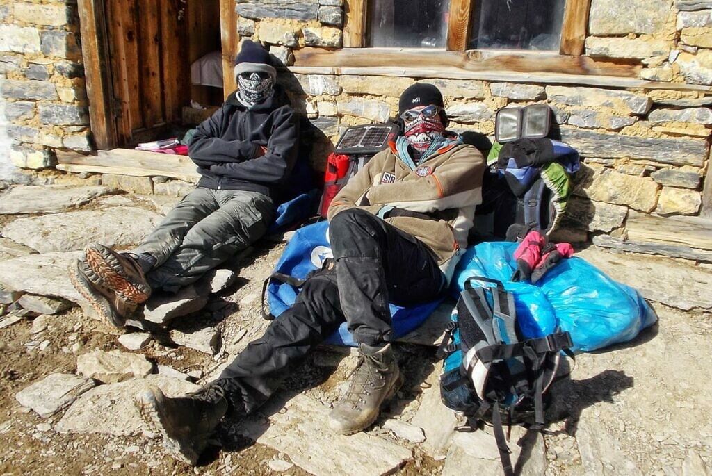 Even relaxen in Thorung High Camp