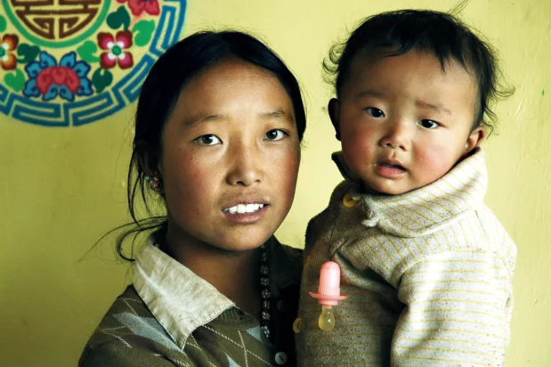 Bezoek boerenfamilie in Tibet