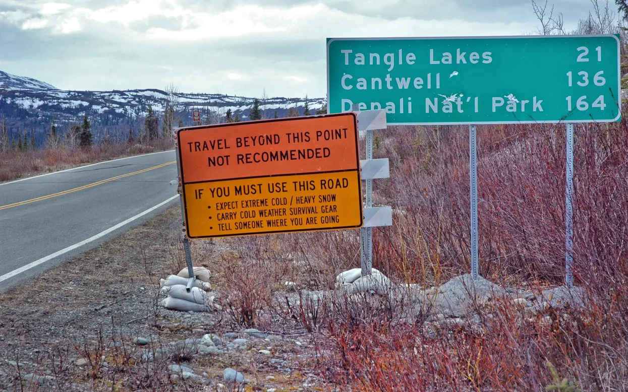 Denali Highway Warning