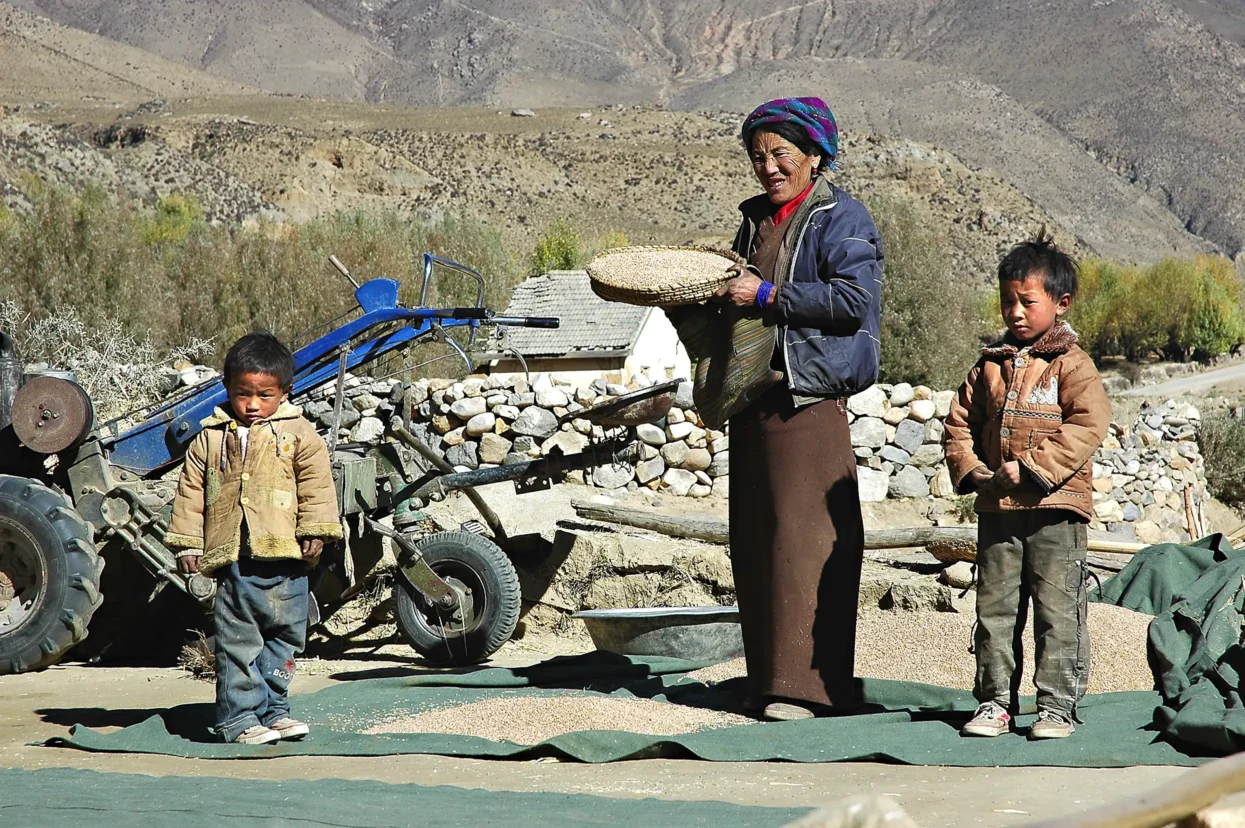 Tibetaans boerengezin
