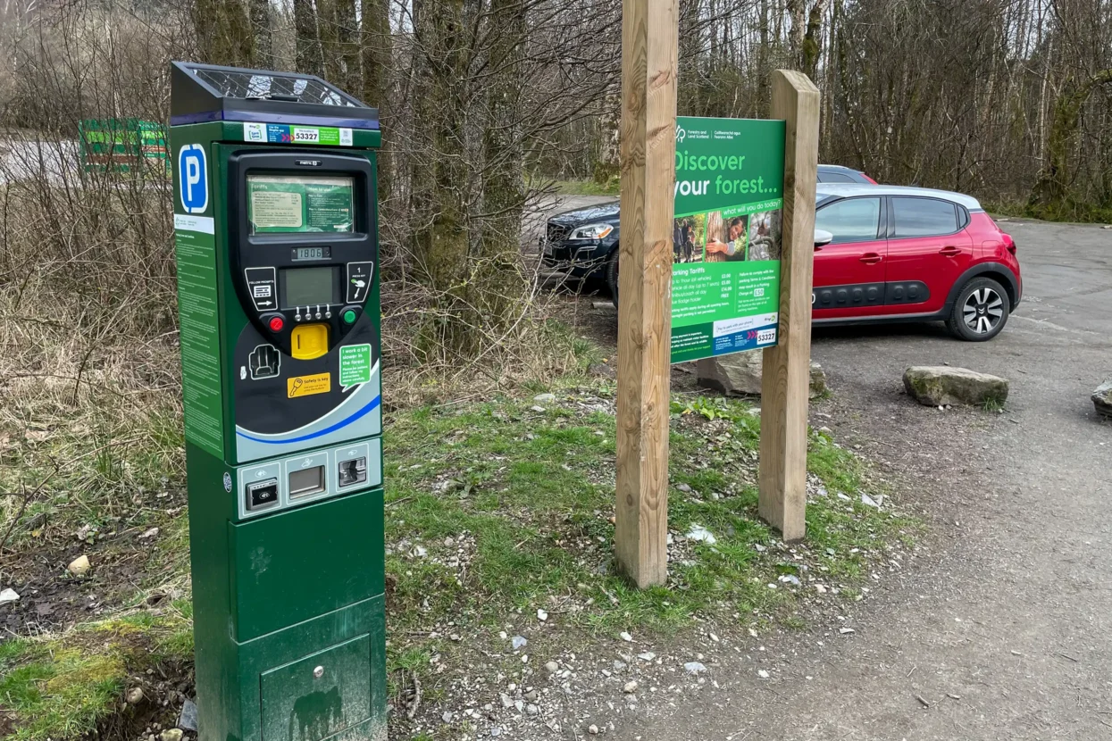 Parkeerautomaat in Schotland
