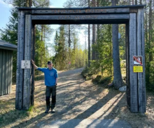 Startpunt Karhunkierros trail in Hautajarvi